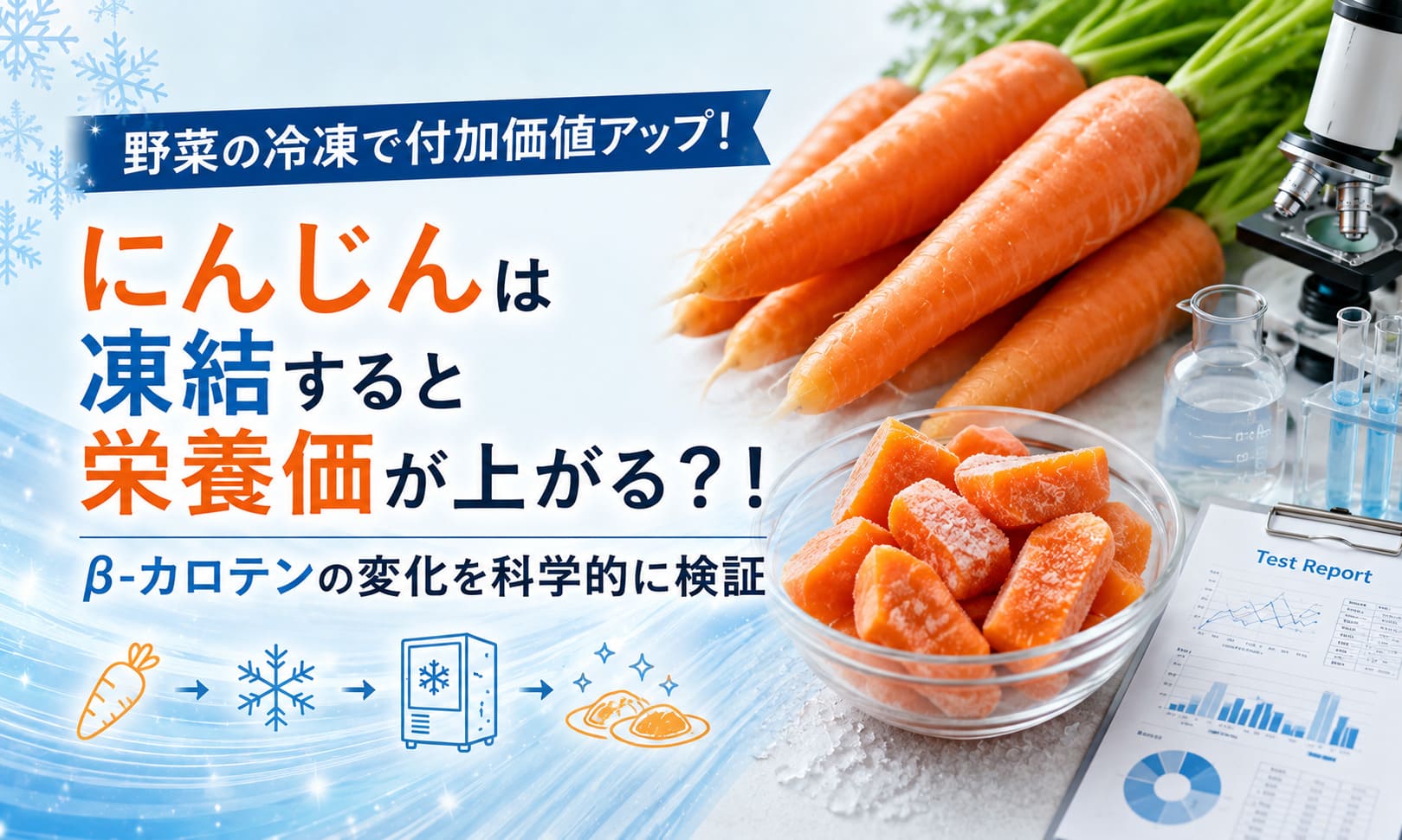 にんじんは冷凍すると栄養価が上がる？！